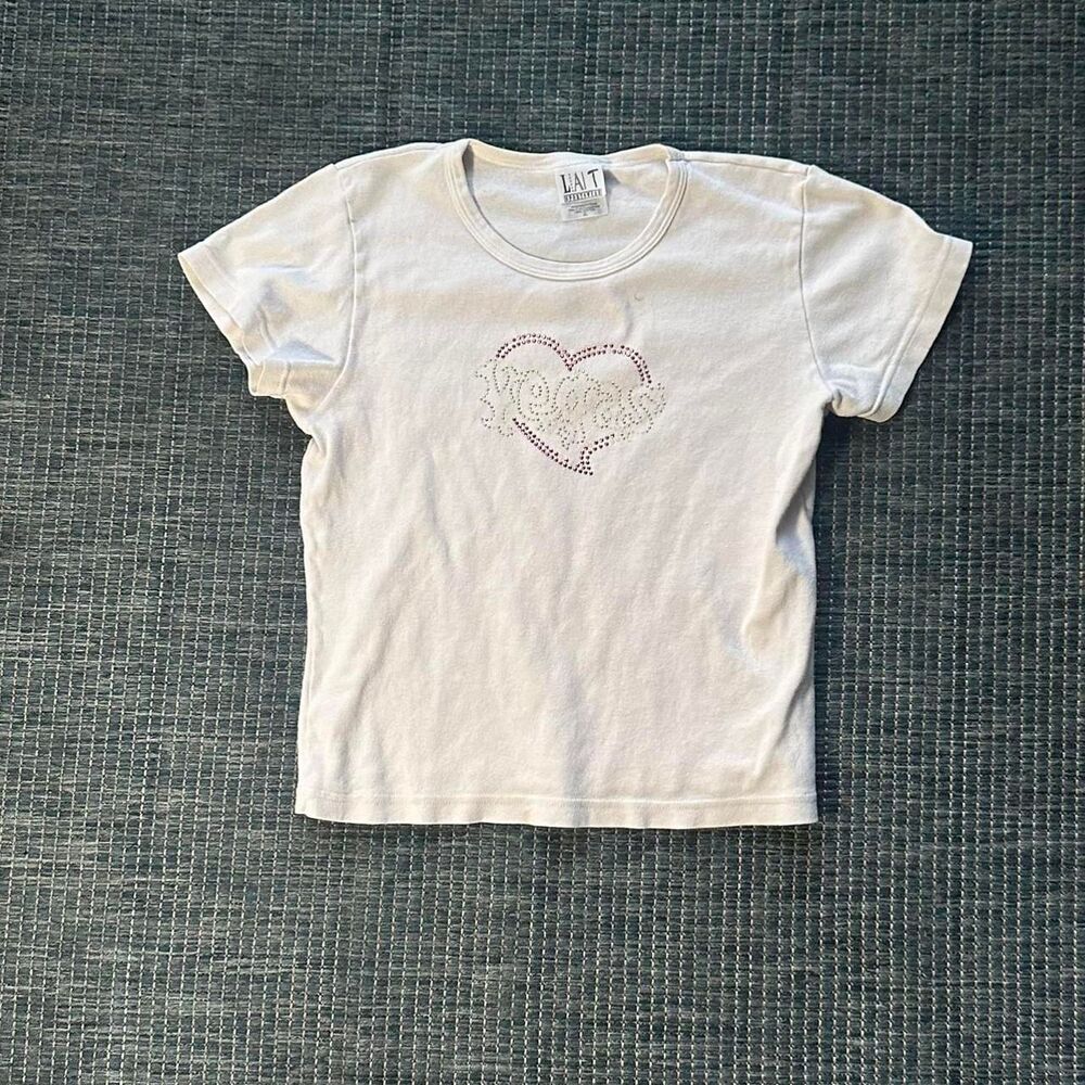Lat Women's White and Grey T-shirt